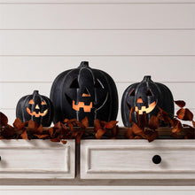 Load image into Gallery viewer, Black Pumpkin Luminaries