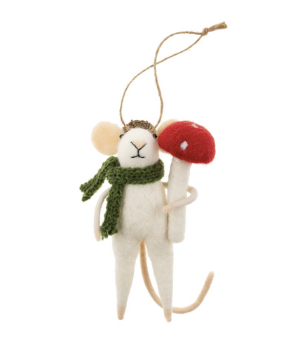 Foraging Franklin Mouse Holiday Ornament