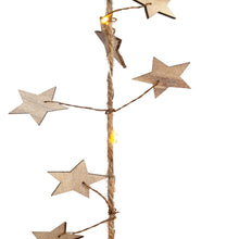 Load image into Gallery viewer, Wood Star LED Light-Up Garland