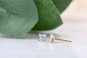 Micro Opal Flower Studs