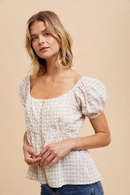 Load image into Gallery viewer, Natural Linen Babydoll Top