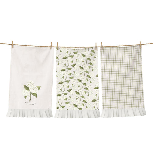 Tea Towels White Hydrangea
