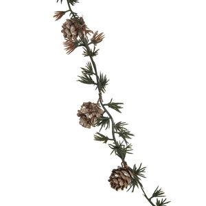 Evergreen Garland with Pinecones