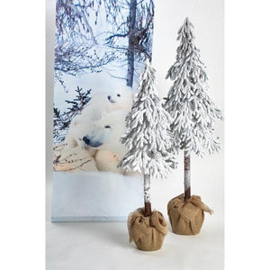 Snowy Burlap Tree *in store pickup only