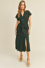 Load image into Gallery viewer, Black Evelyn Shirt Dress