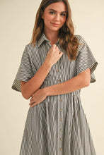 Load image into Gallery viewer, Evangeline Striped Shirt Dress