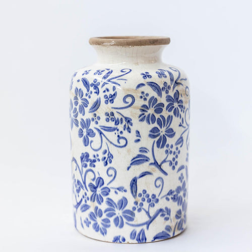 Blue Flowers Vase