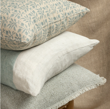 Load image into Gallery viewer, Sage Grey Fringed Boucle Pillow
