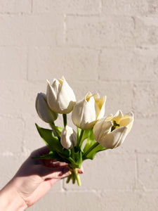 Real Touch White Tulips