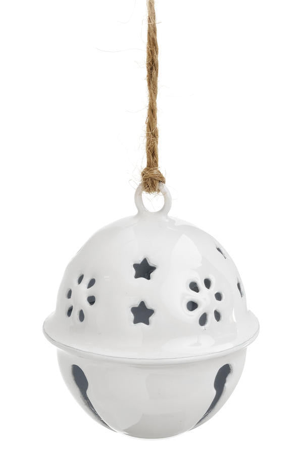 White Enamel Bell Ornament