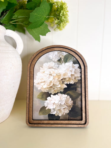 Arched Hydrangea Cottage Art