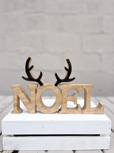 NOEL Sign with Antlers