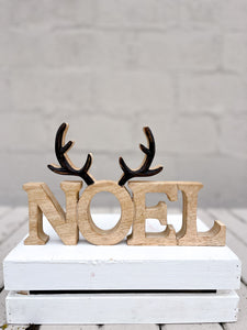 NOEL Sign with Antlers