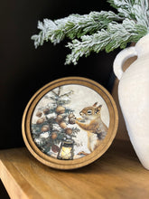 Load image into Gallery viewer, Christmas Squirrel Cottage Art