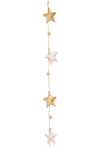 Gold & White Star Garland