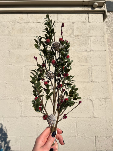 Iced Berry & Greenery Pick