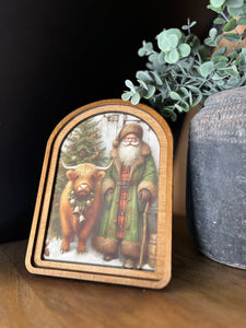 Buffalo Santa Arched Cottage Art