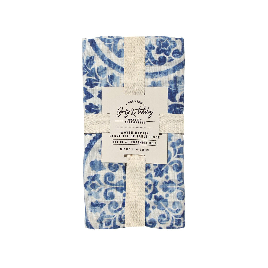 Medallion Napkins Linen Blend