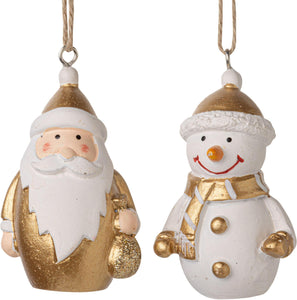 Mini Snowman/Santa Ornaments