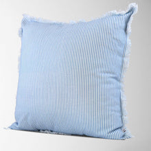 Load image into Gallery viewer, Blue Magnolia Ticking Pillow