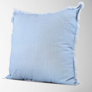 Blue Magnolia Ticking Pillow