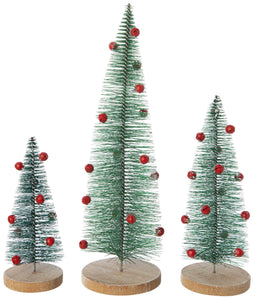 Bottle Trees with Red Mini Jingle Bells