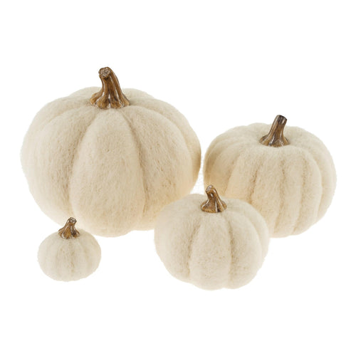 White Felt Pumpkin