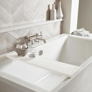 Whitewash Wood Bath Board