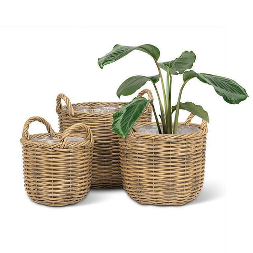 Round Planters with Handles