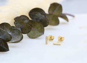 Petite CZ Bar Studs