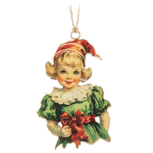 Vintage Christmas Girl Ornament