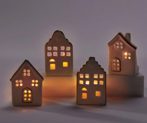 Porcelain Tealight Houses