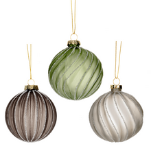 Load image into Gallery viewer, Textured Swirl Ball Ornaments