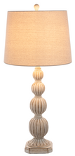 Load image into Gallery viewer, Distressed Ivory Finial Lamp