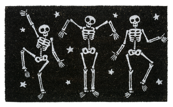 Black & White Skeleton Doormat *in store pickup only