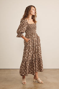 Aurelia Mocha Midi Dress