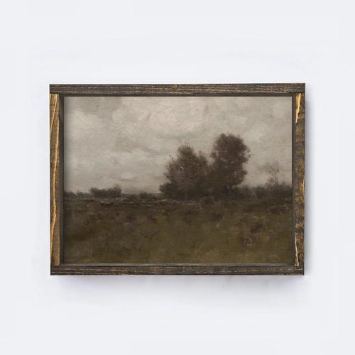 Vintage Moody Fall Landscape Art Work