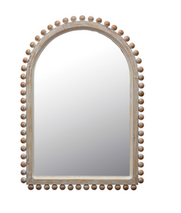 Wood Ball Arched Mirror *in store pickup only)