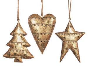 Gold Whimsical Assorted Ornaments