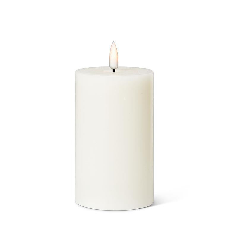 Sand Med-Lrg Luxlite Pillar Candle