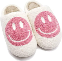 Load image into Gallery viewer, Pink Smiley Slippers