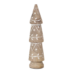 Carved Mango Wood Tree with Designs
