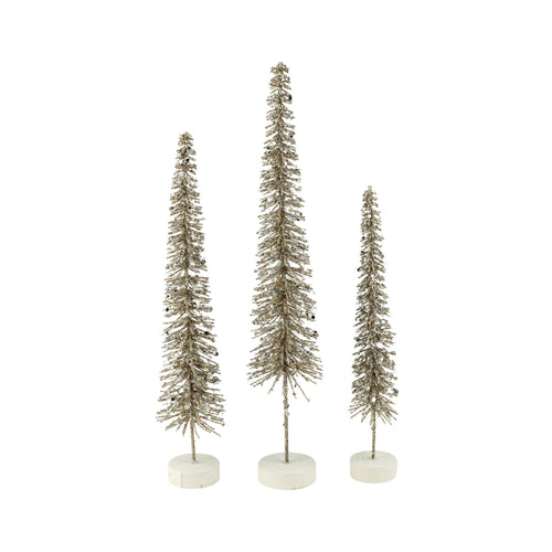 Slim Bottle Trees Gold Glitter