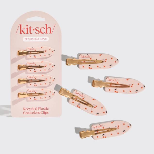 Cherry Print Creaseless Clips Set