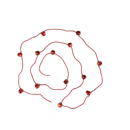 Red Glass Bead Jingle Bell Garland