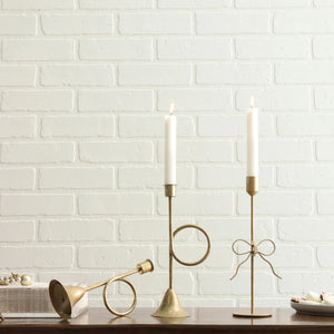 Gold Foil Bow Taper Candle