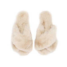 Load image into Gallery viewer, Taupe Tahoe Criss Cross Slipers