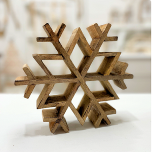 Natural Wood Snowflake