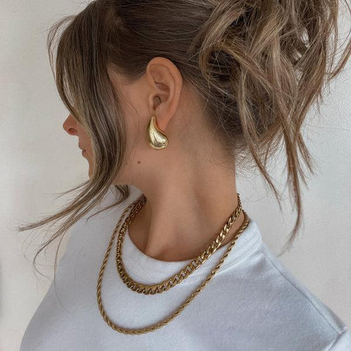 Gold Dollop Earrings