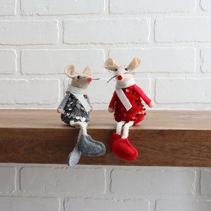 Grey Madeline Mouse Ornaments